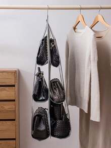 1pc Bag Storage Bag Foldable Hanging Dustproof Hanging Bag Organizer - Multicolor - View 6