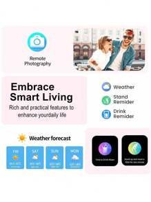 Reloj inteligente, llamada/marcación inalámbrica, múltiples recordatorios de aplicaciones, adecuado para hombres y mujeres, reloj deportivo, fondo de pantalla personalizable, control de música, compatible con iOS/Android