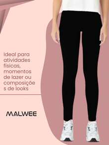 Malwee Original Basic Women's Cotton Leggings - Black - View 4