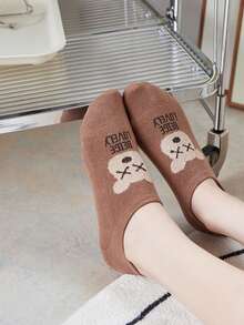 Little Bear Socks Women's Summer Thin Ship Socks Low Top Low Vamp Anti Slip Non Falling Short Tube Socks Cute Invisible Socks - Multicolor - View 5