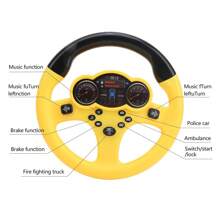 Kids Steering Wheel Toy With Light And Music, Car Backseat Simulated Driving Steering Wheel Gifts Toys For Kids