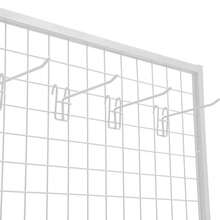 GDRASUYA10 Gridwall Panel Display Stand, Heavy Movable Wire Grid Display Rack, Floorstanding Retail Display Rack, Detachable White Grid Wall Panel Display Racks With Hooks For Craft Shows, Retail, Home[Best Gift For Family&Friends] - White - View 9