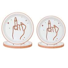 10pcs/20pcs/50pcs Bachelorette Party Paper Plates Ring Finger Disposable 7 Inch Dessert Plates 9 Inch Dinner Plate For Women Bachelorette Party Bridal Showe Hen Party Engagement Party Decorations Party Supplies - Multicolor - View 5