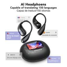 Miniso XP7 OWS Translation Wireless Earbuds AI Real Time Face-To-Face Bidirectional Simultaneous Interpretation Wireless Earphones Support Over 150 Languages Translation Headphones Support Playing Music Phone Calls Headphones Earbuds