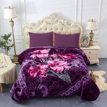 JML Embossed Pattern 1 Ply Fleece Blanket, 9lbs, Soft Polyester, Hand Wash, Modern Print - Ideal For Autumn And Winter Seasons