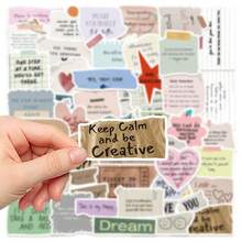 50 张励志英文短语贴纸，50 张可爱卡通鸭子贴纸，适用于 DIY 剪贴簿、笔记本、行李箱、滑板、水瓶、头盔、奖励贴纸 - 彩色 - 查看 3