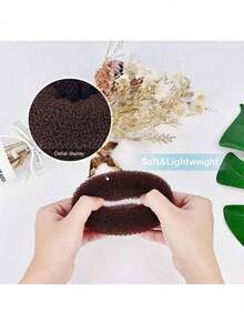 Herramienta de peinado para mujer, Herramienta de peinado de anillo mágico de esponja donut grande, Accesorio para el cabello, Creador de moño donut, Creador de moño de ballet, Rizado elástico Pinza DIY Creador de moño de esponja Scrunchie para el cabello, Coletero Scrunchie para el cabello, Accesorio para el cabello, Herramienta de peinado para mujeres y niñas, Creador de moño donut, Creador de moño fácil, Scrunchie para el cabello, Coletero, Scrunchie para el cabello, Coletero, Scrunchie para el cabello Coletero - Multicolor - Ver 3