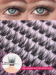 168 Cluster 14 Rows Individual Lash Clusters Fake Lashes,C 0.07 8-16mm MIX,No Glue Needed False Eyelashes,Adhesive False Eyelashes,Natural Look Individual False Eyelashes,Lash Clusters Diy Wispy False Eyelashes,Natural Clusters Cat Eye Look,End Eye Elongated Enlarged Double Eye,Reusable Natural Voluminous Lashes, Comfortable & Hypoallergenic, Everyday & Party Wear Fast Fashion Beauty