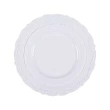 Plastic Disposable Plates, 100 Pcs White Plastic Plates, Heavy Duty Plastic Plates With 50 Pcs 9.8 Inch Plastic Dinner Plates And 50 Pcs 7.5 Inch Plastic Dessert Plates, For Wedding And Party