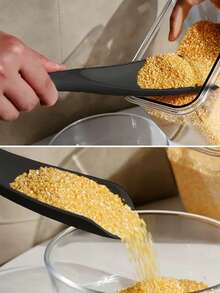 1 bộ phụ kiện nhà bếp - Thìa trộn salad, Thìa xào, Thìa silicon, Thìa xào chảo, Bộ dụng cụ xào chảo, Đồ dùng nhà bếp, Đồ nấu ăn, Chịu nhiệt độ cao, Bánh kếp gia dụng, Thìa chiên trứng dày, Thìa nấu ăn silicon đa chức năng cho chảo chống dính - Dụng cụ khuấy, múc và cạo lý tưởng, Cán gỗ, Màu đen - Nhiều màu - Xem 8