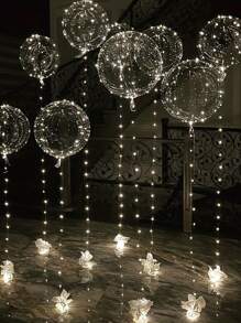 1/5/10 Pieces Of LED Illuminated Bouncy Balls, Transparent Illuminated Balloons, Suitable For Birthday Decoration, Wedding Decoration, Anniversary Celebration, Festival Celebration, Proposal Decoration, Party Decoration, And Graduation Season Decoration