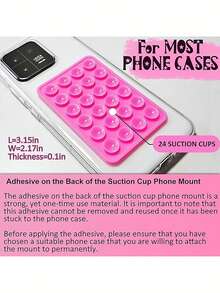 5 件双面硅胶吸盘手机支架 - 用于自拍和视频拍摄，抓握力强，兼容 和 Android - 粘性硅胶支架，适合淋浴使用，非常适合视频录制和摄影，兼容 、Android 手机，生日礼物，家人，朋友手机支架，手机配件