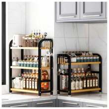 1pc Kitchen Spice Rack, Countertop Storage Organizer, No-Drill Seasoning Shelf