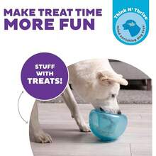 Outward Hound By Nina Ottosson Treat Tumble Interactive Puzzle Ball Dog Toy, Level 1 Beginner, Blue, Small (4.75" Diameter) - Blue - View 2