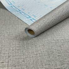3D Linen Textured Adhesive Wallpaper 5mx 45cm - Cinza claro MA105B - Ver 2