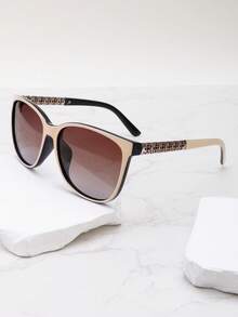 New Fashion Personalized Classic Small Frame Metal Leg Cat Eye Glasses, Unisex Retro Daily Outdoor Versatile Minimalist Cycling Glasses For Street Photography, Party, Leisure, Elegant Stylish Decorative Glasses For Summer Beach Vacation, Outdoor, Travel - Multicolor - View 1