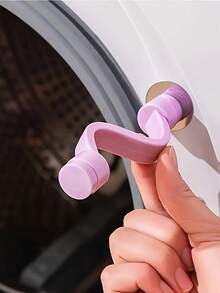 磁性洗衣机门挡 - 紫色和粉色，通风除臭，防潮，安全防夹设计，带强力磁铁，洗衣机通风支撑杆磁性洗衣机防霉防臭通风夹门扣 - 彩色 - 查看 2