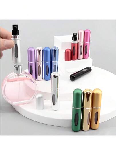 Mini Frasco Porta Perfume 5ML Recarregável Bolsa Viagem Portátil Cores Sortidas