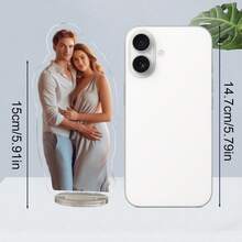 Customized Acrylic Photo Plaque, Personalized Home Decor, Can Print Your Favorite Photos Or Cartoon Patterns, Ideal For Wedding Souvenirs, Anniversary Gifts, Special Memories. Versatile, Elegant, Fashionable, High-Quality, Colorful, Modern Minimalist, Customizable, Personalized, Unique, An Ideal Gift For Him. - Acrylic Stand - View 7