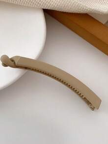 5个/1包 女士黑色/卡其色/棕色 11厘米/4.33英寸 香蕉形轻便塑料发夹，简约纯色，适合日常佩戴、派对、工作，洗脸和淋浴时也方便造型，可搭配妆容和服装，香蕉形发夹，美发工具，卷发，美发配件，女士发饰，美发用品，卷发，头发，旅行