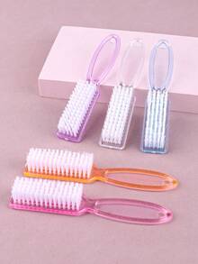 4pcs Nail Art Cleaning Brushes, Long Handle & Multi-Functional Brush - Multicolor - View 7