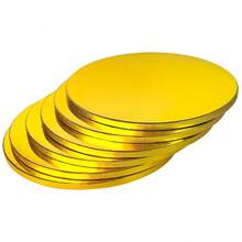 1/3 PCS 10/12/14inch White Gold Black Cake Boards Cake Drum 10 Inch Round, 1/2" Thick Cake Decorating Supplies Sturdy Corrugated Cardboard For Multi-Layer Cakes - Multicolor - View 7