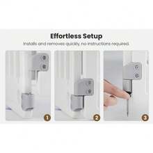 PetTrove - Plastic Pet Playpen, Durable Puppy Playpen With Lockable Door And Non-Slip Bottom, Portable Indoor Outdoor Puppy Pen - 白色 & 4 面板 24 英寸 - 查看 10