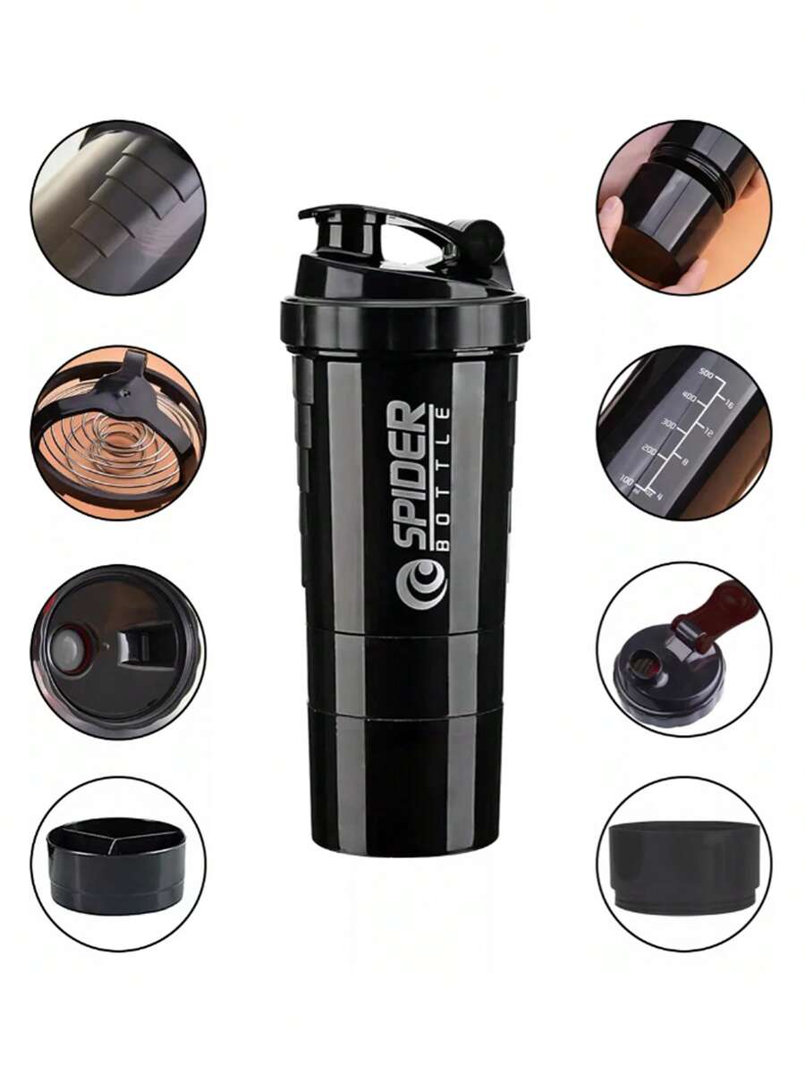 Sports And Fitness Multifunctional Mixing Cup 550ml - Black - View 1