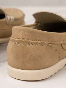 Giày lười nam phong cách Anh nhẹ và thoải mái mới cho trẻ em, giày lười đế mềm chống trượt, thích hợp cho trong nhà/ngoài trời, đám cưới, tiệc tùng, trường học, biểu diễn - Màu Khaki - Xem 6