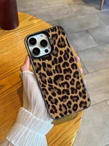 Cheetah,Leopard Print New Vibrant Color Leopard Print Artistic Protective Phone Case, Shockproof Cover Compatible With Apple IPhone 15, 16, 16 Pro Max, 14 Pro Max, 13, 11, 12, XR, XS And Galaxy A13 4G, A14, A04, A34