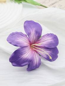 1pc 13cm Large Fabric Artificial Flower Hair Clip, Bohemian Style Side Bangs Hairpin, Beach Vacation & Daily Wear Accessory - Multicolor - View 18