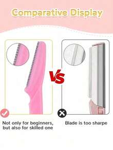 12件套女士眉毛剃刀套装 - 面部毛发修剪器、带保护盖的身体毛发剃刀、化妆工具、去角质剃须刀、无痛面部/身体/眉毛脱毛器、男女通用、返校必备美容套装、圣诞节和万圣节完美之选