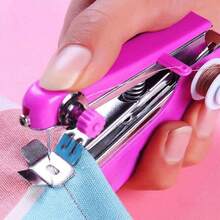 迷你便携式缝纫机，手持式，旅行必备，快速缝纫，方便实用，多功能，家用，口袋大小，应急维修，DIY手工，小巧便携，无线设计，圣诞礼物，家居装饰，实用工具，送给妈妈的礼物，送给朋友的礼物，宿舍生活，办公室休息，优雅设计，快速修补，操作简便，圣诞装饰 - 彩色 - 查看 2