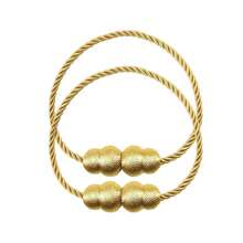 2 件强力磁性窗帘绑带，手工编织侧绳窗帘绑带，独特优雅的装饰窗帘架，适用于家庭、办公室和户外窗户