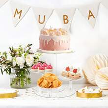 1 Set Acrylic Cake Decorating Kit - Acrylic Tiered Cake Stand And Dessert Table Display Set Can Hold 40 Cupcakes, Suitable For Wedding, Birthday, Party - Perfect Cupcake Stand For Events And Cake Decorating - Clear - View 2