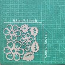 1 Peça Molde de Corte de Metal em Formato de Pétalas de Flor, Estêncil para Scrapbooking, DIY, Álbum, Carimbo, Papel, Cartão, Decoração em Relevo, Artesanato - Prata - Visão 4