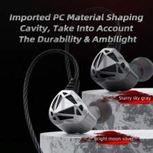 QKZ QKZ AK7 3.5mm Wired Headphones Musician HiFi Earphone Dual Drive Bass Stereo Headset Games Sports Earphones With Microphone