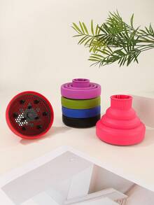 1pc, Hair Dryer Diffuser Cover Styling Foldable Silicone Hairdressing Tool Attachment, For Wavy & Thick Hair, Home & Salon Hair Styling Accessory, Universal Foldable Hair Dryer Diffuser For Curls And Blow Drying - Hair Curl Diffuser Cover And Hair Styling Tool Accessory, Hairdryer Diffuser, Foldable Silicone Hair Styling Attachment - Multicolor - View 3