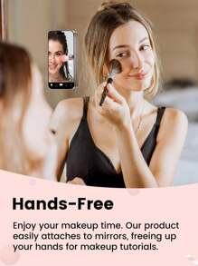 4 pezzi supporto telefono in silicone con ventosa, supporto telefono multifunzione quadrato a 24 fori con forte adesività, rimovibile e senza mani per selfie/video per influencer, donne, ragazze e adolescenti, compatibile con e Android, regalo per compleanno, famiglia, amici