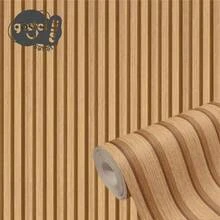 PREMIUM Textured Light Slatted Wallpaper Roll 5 Meters Self-Adhesive 3D Living Room Bedroom - Gỗ - Xem 4