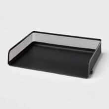 Mesh Stacking Letter Tray With Wide Side Opening Black - Brightroom™ - 1 - 查看 4