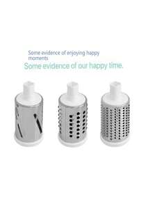 Cheese Grater, Kitchen Mandolin Vegetable Slicing Machine, With 7.62cm Replaceable Blades, Easy-To-Clean Rotary Fruit Grater Slicing Machine, Potato, Carrot, Nut Grinder