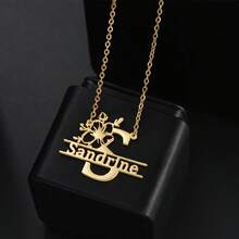 Collares, Collares de acero inoxidable, Collares de acero inoxidable para mujer, Cadenas de acero inoxidable, Joyería de acero inoxidable, Collares para mujer, Dijes de collar, Joyería, Collar con inicial, Collares para compartir, Collar personalizado - Multicolor - Ver 3