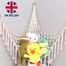 NetHong Kids Toy Hammock Hand-Woven Soft Storage Mesh Net For Teddy Bear Bedroom Cuddly - White - View 9