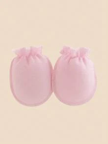 6pcs Solid Color Infant Mittens, Soft & Comfortable Full Finger Gloves For Baby Girls, Suitable For All Seasons, Maternity & Baby Care - Pink-6 Pairs - View 2