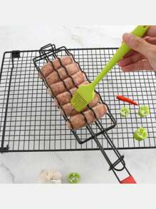 1 Stück Hot Dog Grillkorb, tragbares wiederverwendbares Outdoor Grillnetz, 6 Stück Hot Dog Grillrost, Wurst Grillnetz Clip Rack, geeignet für Familienzusammenkünfte, Outdoor-Picknick, Camping Grillen