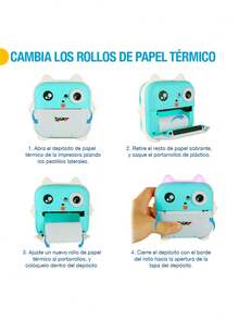 Shimy Kids Instant Print Camera With 3 Rolls Of Paper - Blue - View 8