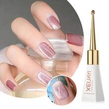 XEIJAYI 1pc 10ml Bean Sand Crystal Cat Eye Magnetic Gel Nail Polish Soak Off Uv Led Lamp Nail Polish For Women For Spring-No Magnetic Stick Included - 粉色 - 查看 6