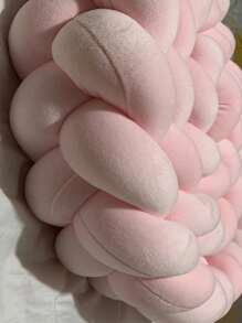 1pc Baby Bed Surround Hand Woven Strip Knotting Four Strand Fried Dough Twists Braid Anti-Collision Soft Bag Baby Bed Surround