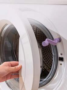 磁性洗衣机门挡 - 紫色和粉色，通风除臭，防潮，安全防夹设计，带强力磁铁，洗衣机通风支撑杆磁性洗衣机防霉防臭通风夹门扣 - 彩色 - 查看 5